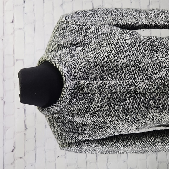 LOFT Wool Sweater Blazer with Faux Leather Pockets -Size 6 - Picture 6 of 12